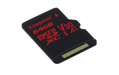 Kingston pamäťová karta Canvas React, 64GB, micro SDXC, SDCR/64GBSP, UHS-I U3, bez adaptéra