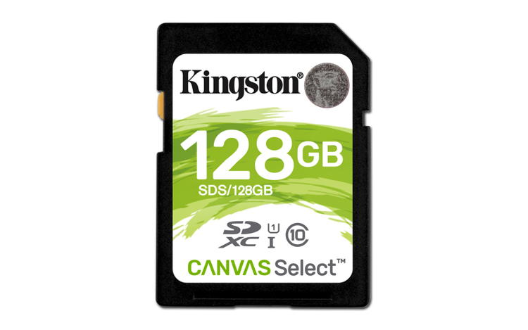 Kingston pamäťová karta Canvas Select, 128GB, SDHC, SDS/128GB, UHS-I U1 (Class 10)