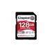 Kingston SDXC karta 128GB Canvas React Plus, UHS-II, U3, V60, R:280/W:100MB/s SDR2V6/128GB