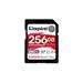 Kingston SDXC karta 256GB Canvas React Plus, UHS-II, U3, V60, R:280/W:150MB/s SDR2V6/256GB
