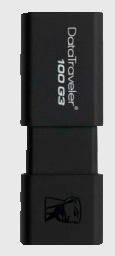 Kingston USB flash disk, 3.0, 16GB, DataTraveler 100 Gen3, čierny, DT100G3/16GB