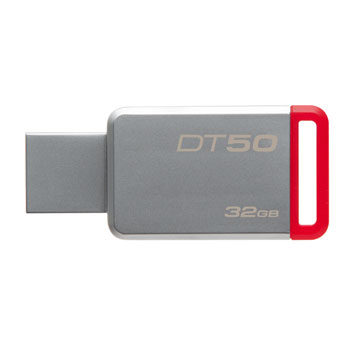 Kingston USB flash disk, 3.0, 32GB, DataTraveler DT50, červený, DT50/32GB