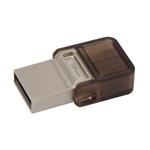 Kingston USB flash disk OTG, 3.0/Micro, 16GB, DataTraveler microDuo, čierny, strieborný, DTDUO3/16G DTDUO3/16GB
