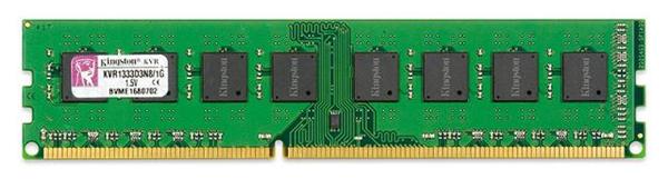 Kingston ValueRAM - DDR3 - 8 GB - DIMM 240 pinů - 1333 MHz / PC3-10600 - CL9 - 1.5 V - bez vyrovnáv KVR1333D3N9/8G