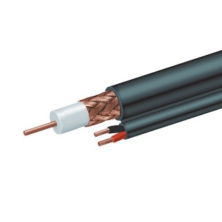 Koaxiálny kábel RG59 + napájanie, 75Ohm, 300m CCP-RG59D-001-300M