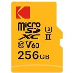 Kodak paměťová micro SD karta 256GB UHS-II U3 V60 Pro +adapt EKMSDM256GUHS2V1K