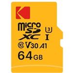 Kodak paměťová micro SD karta 64GB UHS-I U3 V30 Ultra + adaptér EKMSDM64GXC10HPRK