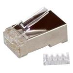 Konektor STP RJ45 (8p8c), Cat6, 50µm, skládaný, drát - 100 ks KON8/8C6L/DRS-100