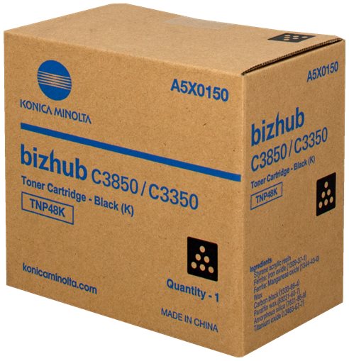 Konica Minolta originál toner A5X0150, black, 10000str., TNP48K, Konica Minolta Bizhub C3350, C3850