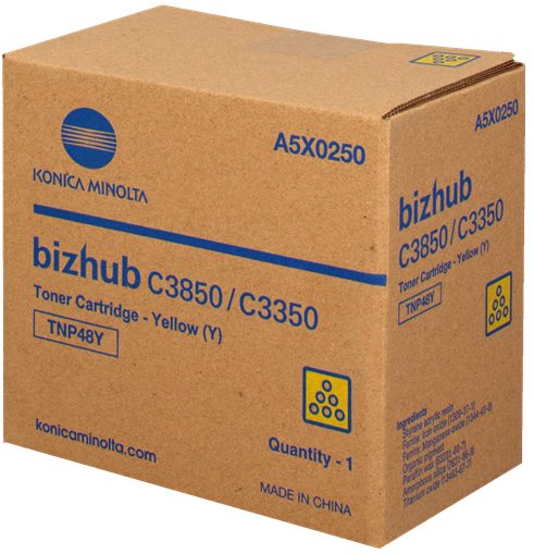 Konica Minolta originál toner A5X0250, yellow, 10000str., TNP48Y, Konica Minolta Bizhub C3350, C385