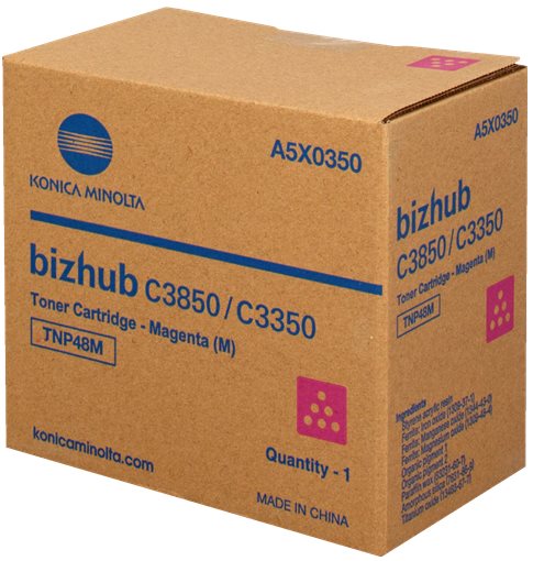 Konica Minolta originál toner A5X0350, magenta, 10000str., TNP48M, Konica Minolta Bizhub C3350, C38