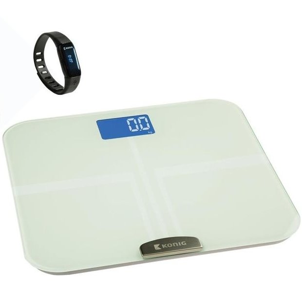 KÖNIG Bluetooth fitness náramek + BMI osobní váha HEALTHPROMO1