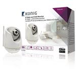 König KN-BM60 - IP Dětská Chůvička Audio / Video 2.4 GHz Bílá/Šedá