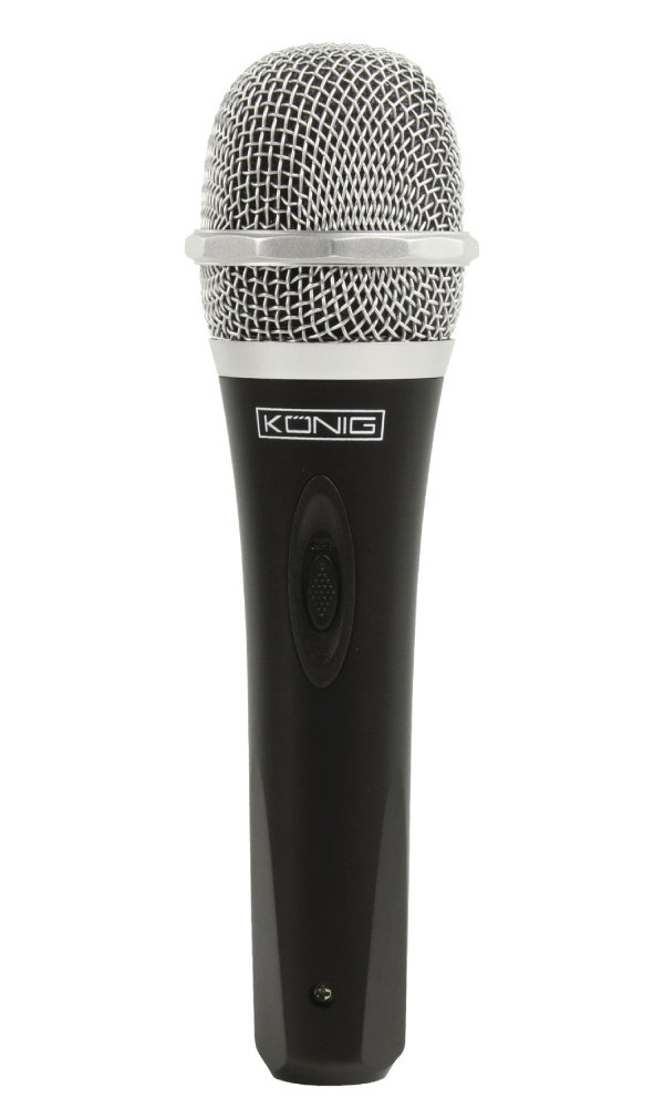 KÖNIG směrový dynamický mikrofon/ konektor 6,35mm/ kovový/ černý KN-MIC50