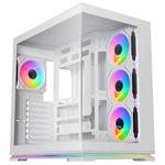 Krux skříň Atron ATX / 4x120 mm PWM ARGB fan / USB 2.0 / USB 3.0 / USB-C / panoramatická / bílá KRXD018