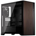 Krux skříň Palum / ATX / 2x120 mm fan / 2xUSB 2.0 / USB-C / dřevěné elementy / temperované sklo / černá KRXD008