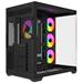 Krux skříň Tano ATX / 4x120 mm PWM ARGB fan / 2xUSB 3.0 / USB-C / panoramatická zaoblená/ černá KRXD015