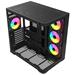 Krux skříň Tano ATX / 4x120 mm PWM ARGB fan / 2xUSB 3.0 / USB-C / panoramatická zaoblená/ černá KRXD015