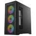 Krux skříň Vox / ATX / 3x140mm a 1x120 mm ARGB fan / USB 2.0 / USB 3.0 / USB-C / tvrzené sklo / černá KRXD016