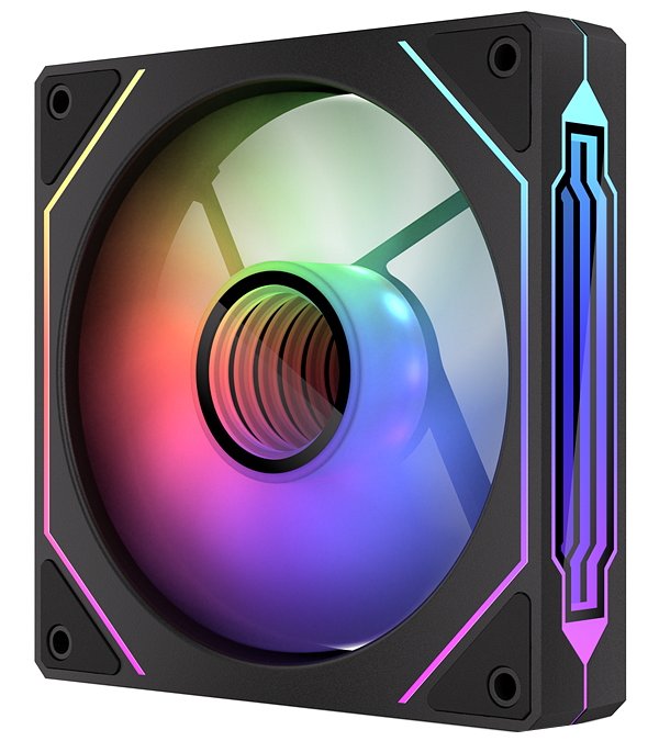 Krux ventilátor Corvus 120 Reverse ARGB / 120 mm ARGB fan / infinity mirror efekt KRXE008
