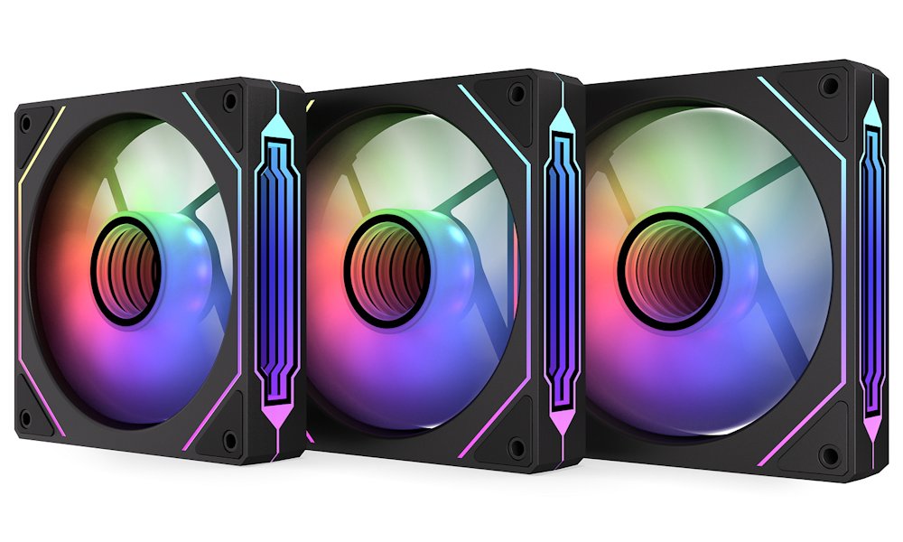 Krux ventilátor Corvus 120 Reverse ARGB KIT / 3x120 mm ARGB fan / infinity mirror efekt KRXE009