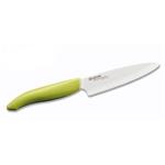 KYOCERA keramický nůž s bílou čepelí/ 11 cm dlouhá čepel/ zelená plastová rukojeť FK-110WH-GR