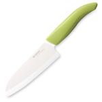 KYOCERA keramický nůž s bílou čepelí/ 14 cm dlouhá čepel/ zelená plastová rukojeť FK-140WH-GR