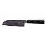 KYOCERA keramický nůž Santoku, černá dřevěná rukojeť, 14 cm dlouhá černá čepel KTN-140-HIP