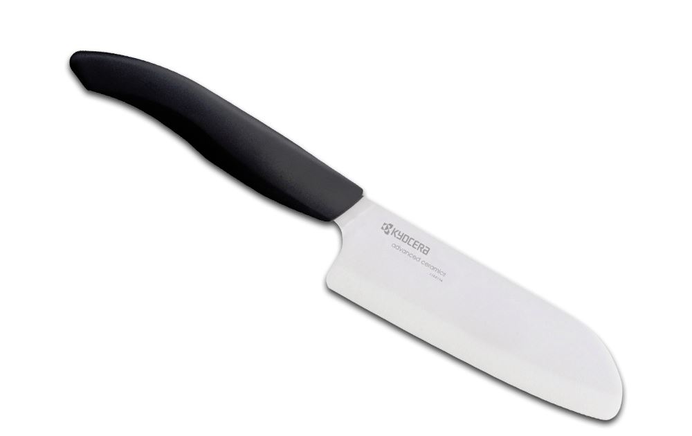 KYOCERA keramický profesionální kuchyňský nůž, bílá čepel - 11,5 cm, černá rukojeť FK-115WH
