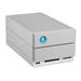 LaCie 2big Dock 16TB HDD / Externí / 2x ThunderBolt 3 / 1x USB Type-C / 1x DP / SD card / stříbrný STGB16000400