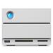 LaCie 2big Dock 16TB HDD / Externí / 2x ThunderBolt 3 / 1x USB Type-C / 1x DP / SD card / stříbrný STGB16000400