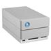 LaCie 2big Dock 20TB HDD / Externí / 2x ThunderBolt 3 / 1x USB Type-C / 1x DP / SD card / stříbrný STGB20000400