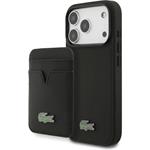 Lacoste Iconic Petit Pique MagSafe kryt + peňaženka iPhone 17 Pro čierny 57983127663