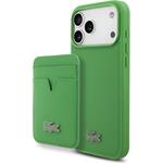 Lacoste Iconic Petit Pique MagSafe kryt + peňaženka iPhone 17 Pro Max zelený 57983127665
