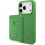 Lacoste Iconic Petit Pique MagSafe kryt + peňaženka iPhone 17 Pro zelený 57983127666