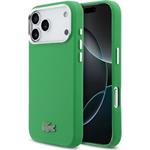Lacoste Iconic Petit Pique Metal Logo MagSafe kryt iPhone 17 Pro zelený 57983127642