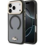 Lacoste PC/TPU Frosted Finish Gold Logo MagSafe kryt iPhone 17 Pro čierny 57983127655