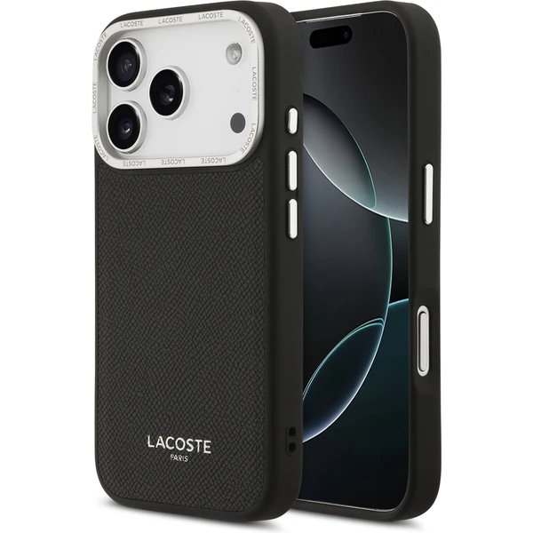 Lacoste PU Leather Champs Elysees MagSafe kryt iPhone 17 Pro čierny 57983127648