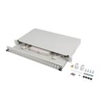 LANBERG 19" 1U OPTICKÝ PATCH PANEL 24XSC DUPLEX / 24XLC QUAD ŠEDÝ + PŘÍSLUŠENSTVÍ FOP1-24SD-LQS