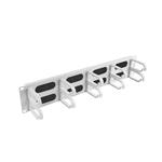Lanberg 19" CABLE MANAGEMENT BRUSH PANEL 10 RINGS TYPE B 2U GREY AK-1204-S