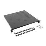 LANBERG 19" PEVNÁ POLICE 1U/483X500MM MAX. NOSNOST DO 25 KG ČERNÁ AK-1005-B