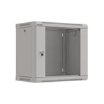 LANBERG 19" RACKOVÁ SKŘÍŇ PRO MONTÁŽ NA STĚNU 9U/540X350 (FLAT PACK) S PROSKLENÝMI DVEŘMI ŠEDÁ WF03-5309-10S