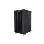 LANBERG 19" VOLNĚ STOJÍCÍ RACKOVÁ SKŘÍŇ 22U/600X800 (v rozloženém stavu) S PROSKLENÝMI DVEŘMI LCD ČERNÁ FF01-6822-12BL