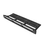 LANBERG 24PORTOVÝ PATCH PANEL 1U S ORGANIZÉREM PRO KEYSTONE MODULY ČERNÝ PPKS-1124-B