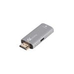 LANBERG ADAPTÉR HDMI(M)->DISPLAYPORT(F) 4K STŘÍBRNÝ AD-HD-DP-01