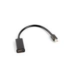 LANBERG adaptér mini DisplayPort 1.2 na HDMI, M/F, kabel 20cm, černýK AD-0005-BK