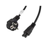 LANBERG CEE 7/7 (MICKEY) na IEC 320 C5 POWER CORD 3M VDE černý CA-C5CA-11CC-003-BK