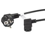 LANBERG CEE 7/7 na IEC 320 C13 POWER CORD 1.8M úhlový RIGHT VDE černý CA-C13C-12CC-0018-BK