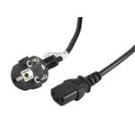 LANBERG CEE 7/7 na IEC 320 C13 POWER CORD 3M VDE černý CA-C13C-11CC-0030-BK