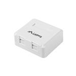 Lanberg EMPTY SURFACE-MOUNT BOX FOR KEYSTONE 2-PORT